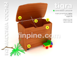Ящик для игрушек ТИГРА (модель В) в тонированном исполнении - 