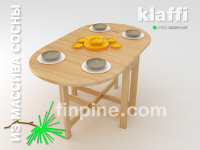 Обеденный стол трансформер KLAFFI-1350 (раскладной)