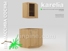 Кухонный шкаф навесной КАРЕЛИЯ-600-600 угловой со стеклянными дверцами - karelia-kitchen-cupboard-angle-600-600-740-slide-b.jpg