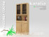 Книжный шкаф для дома KARELIA-800 с нишей, с ящиком и со стеклянными дверцами (глубиной 300 мм) - karelia-hovel-glass-box-800-300-1930-slide-a.jpg