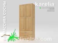 Шкаф платяной KARELIA-800 с ящиками (глубиной 400 мм)