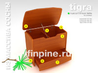 Ящик для игрушек ТИГРА (модель А) в тонированном исполнении