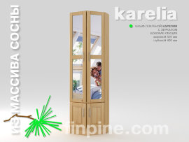 Шкаф платяной KARELIA-520, боковая секция с зеркалом (глубиной 400 мм) - karelia-cupboard-520-380-mirror-slide-a.jpg