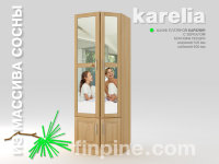Шкаф платяной KARELIA-620, боковая секция с зеркалом (глубиной 600 мм)