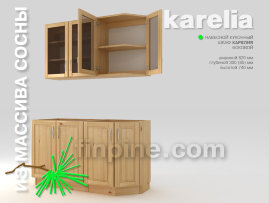 Кухонный шкаф навесной КАРЕЛИЯ-620 боковой со стеклянными дверцами - karelia-kitchen-cupboard-620-300-740-slide-b.jpg