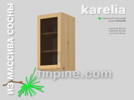 Кухонный шкаф навесной КАРЕЛИЯ-400 со стеклянными дверцами - karelia-kitchen-cupboard-400-300-740-glass-slide-a.jpg