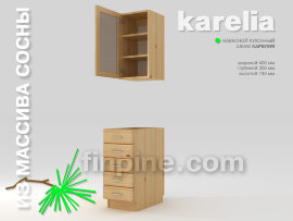 Кухонный шкаф навесной КАРЕЛИЯ-400 со стеклянными дверцами - karelia-kitchen-cupboard-400-300-740-glass-slide-c.jpg
