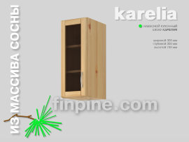 Кухонный шкаф навесной КАРЕЛИЯ-300 со стеклянными дверцами - karelia-kitchen-cupboard-300-300-740-glass-slide-a.jpg