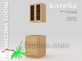 Кухонный шкаф навесной КАРЕЛИЯ-600 со стеклянными дверцами - karelia-kitchen-cupboard-600-300-740-glass-slide-b.jpg