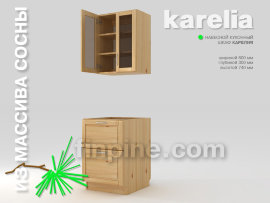 Кухонный шкаф навесной КАРЕЛИЯ-600 со стеклянными дверцами - karelia-kitchen-cupboard-600-300-740-glass-slide-c.jpg