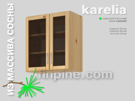 Кухонный шкаф навесной КАРЕЛИЯ-700 со стеклянными дверцами - karelia-kitchen-cupboard-700-300-740-glass-slide-a.jpg