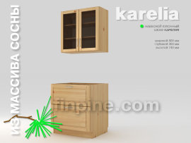 Кухонный шкаф навесной КАРЕЛИЯ-800 со стеклянными дверцами - karelia-kitchen-cupboard-800-300-740-glass-slide-b.jpg
