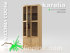 книжный шкаф для дома KARELIA-800 со стеклянными дверцами (глубиной 380 мм) - karelia-bookcase-glass-800-380-1930-slide-b.jpg